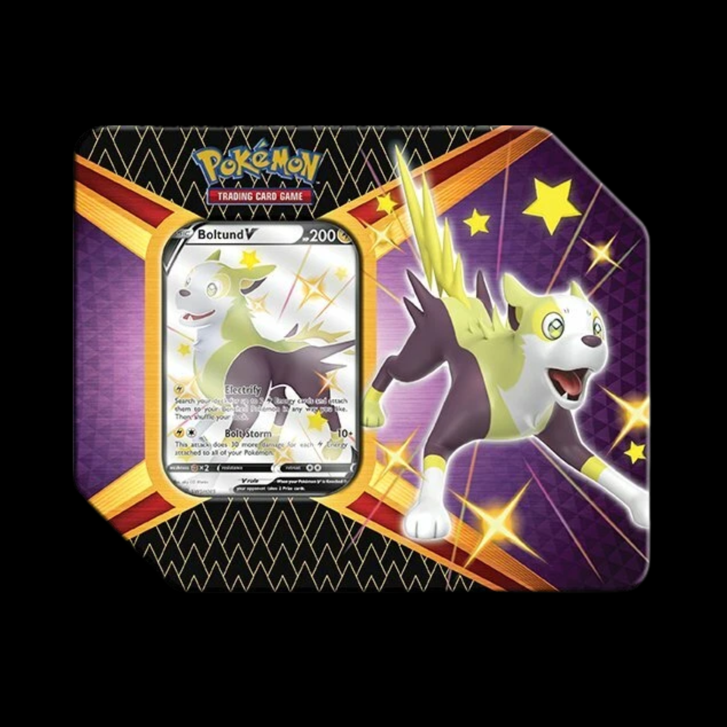 Pokemon Shining Fates Boltund V Tin (6 Boosters)