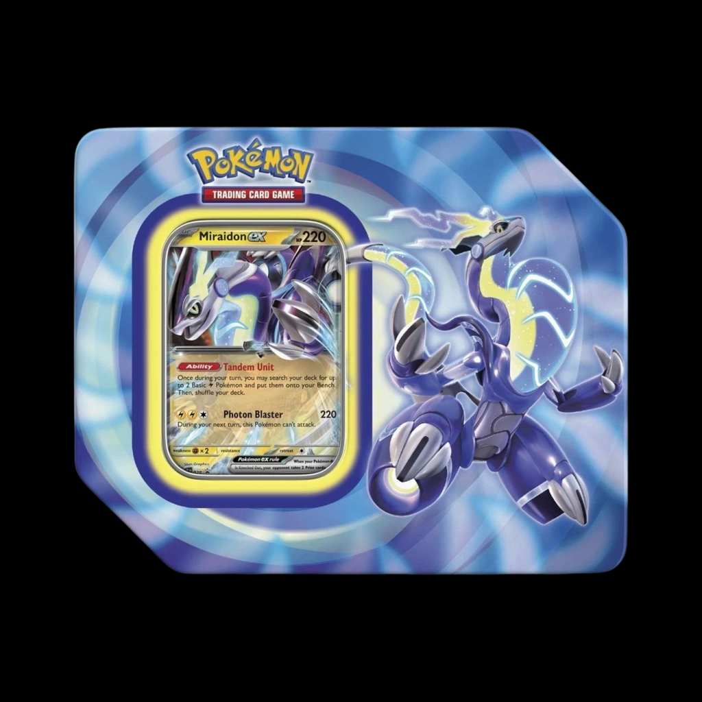 Pokemon Paldea Legends Miraidon EX Tin (5 Boosters)