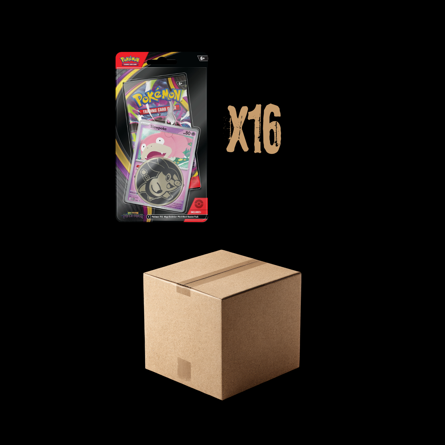 Pokemon Mega Evolution Pitch Black 16x Checklane Blister Sealed Case