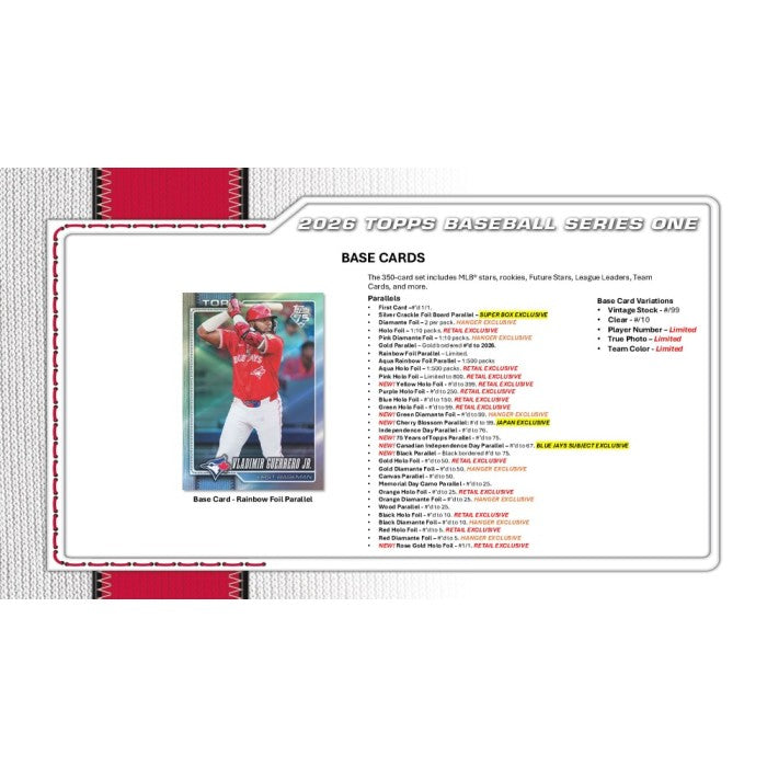 2026 Topps Series 1 Baseball Hobby Box