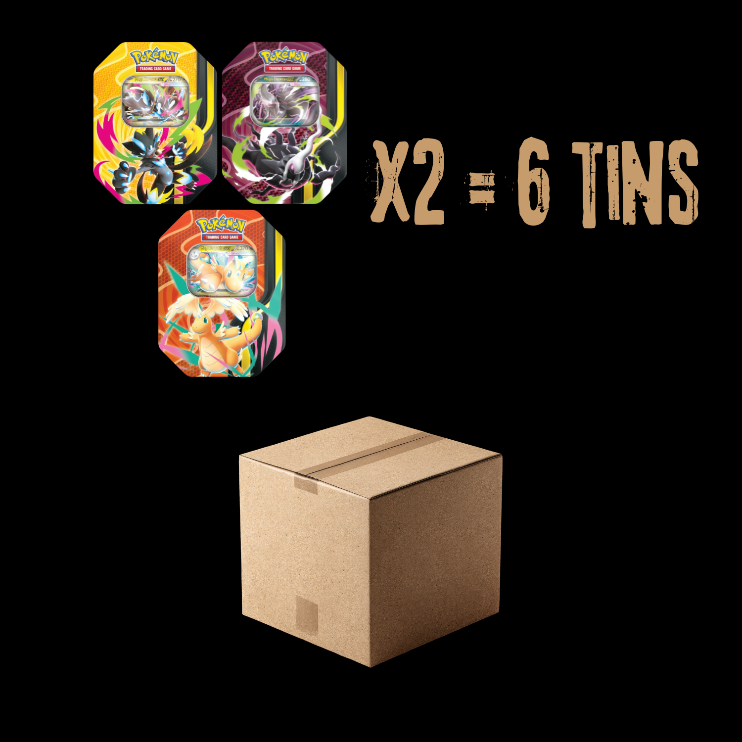 Pokemon Mega Forces Tin Sealed Case (Ships August 28th)