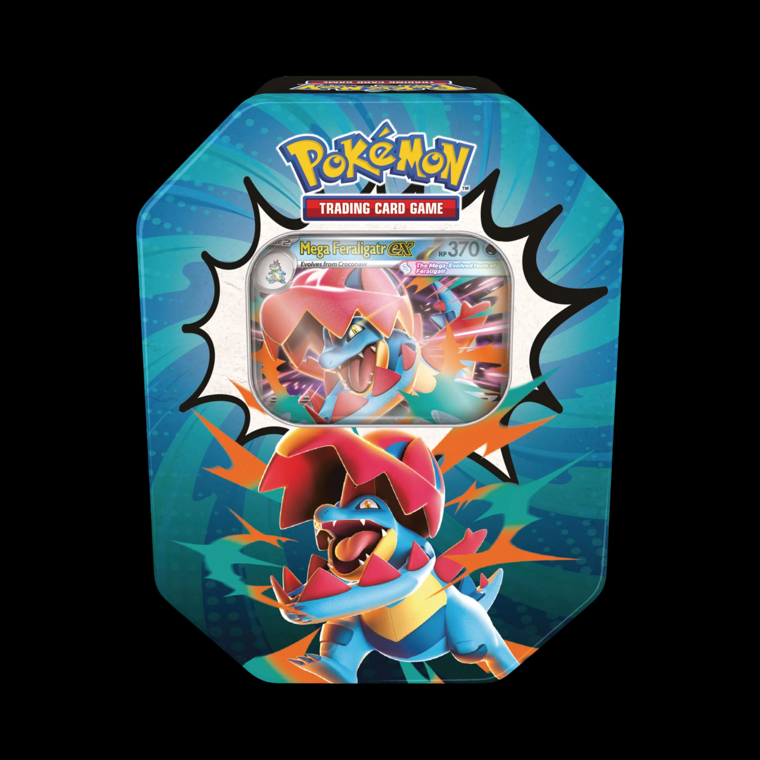 Pokemon Ascended Heroes Mega Feraligatr EX Tin (Ships August 28th)