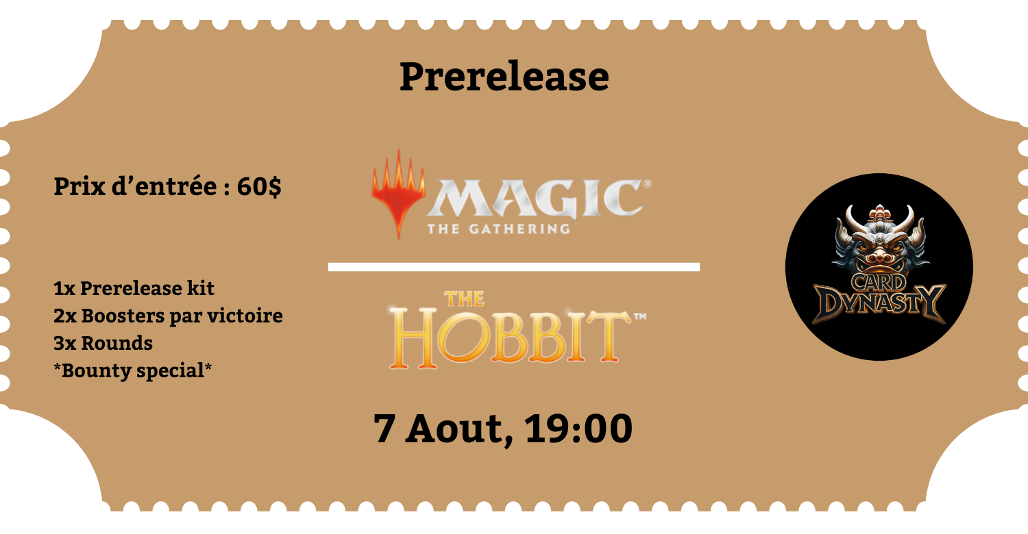 MTG Magic The Gathering The Hobbit Prerelease Ticket - IN PERSON