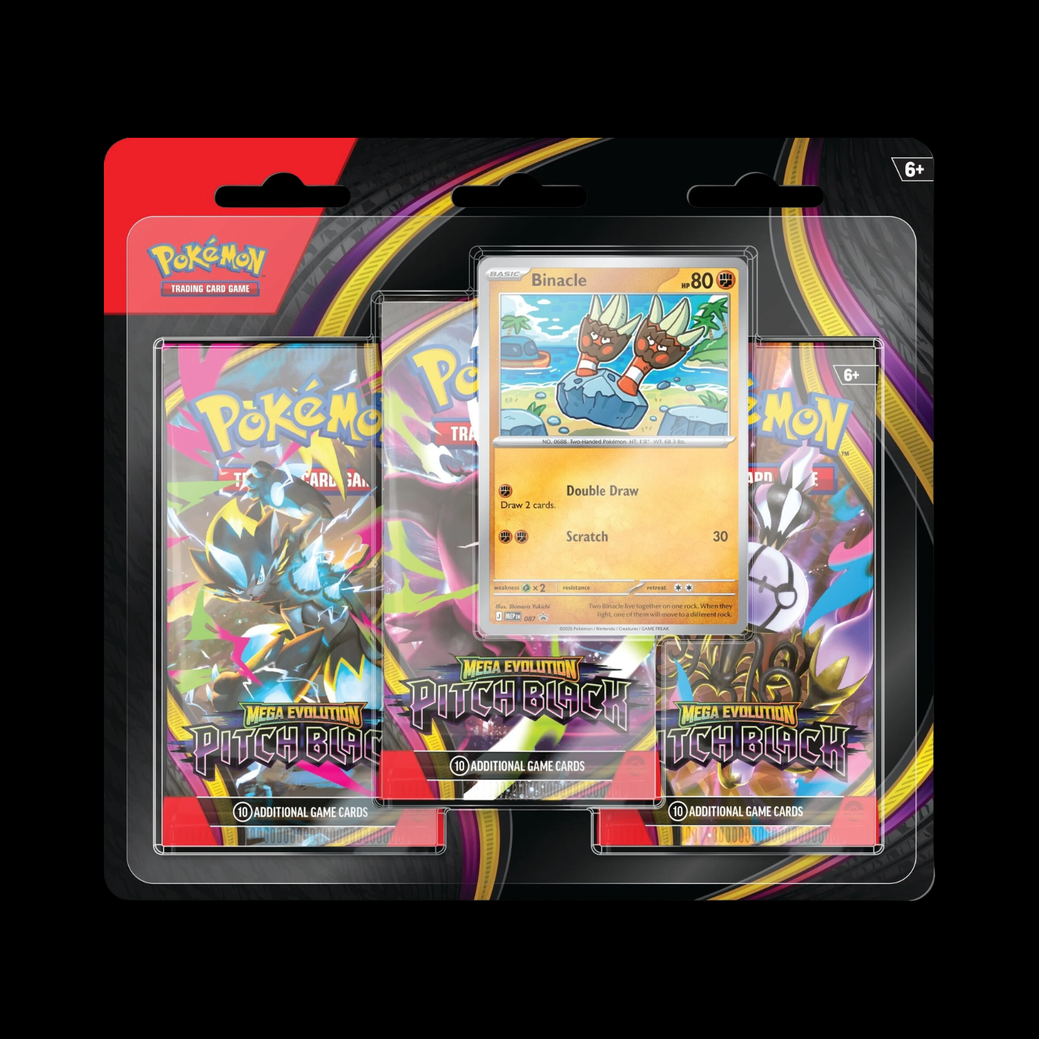 Pokemon Mega Evolution Pitch Black 3 Pack Blister Pack
