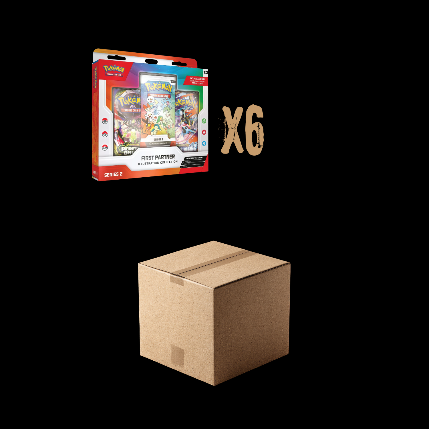 Pokemon First 6x Partner Illustration Collection Series 2 Sealed Case