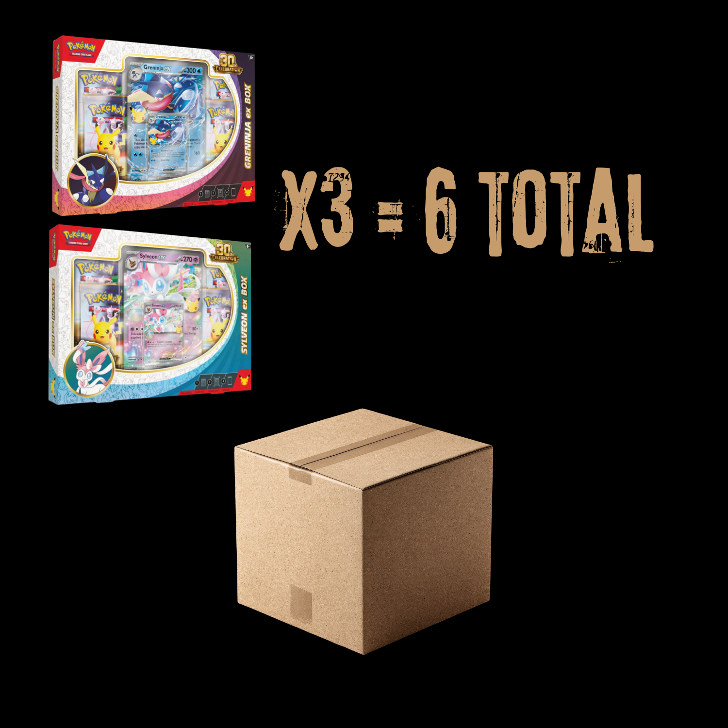 Pokemon 30th Celebration 6x Greninja / Sylveon EX Box Sealed Case (Ships September 2026)