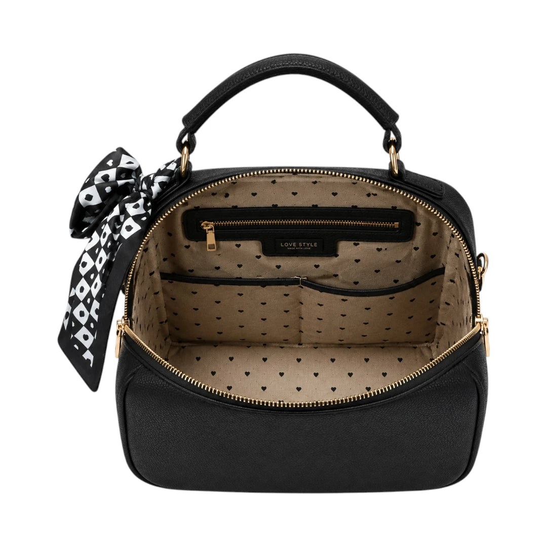 The Lady Cartel Elegant Black Accent Tote Bag for Women