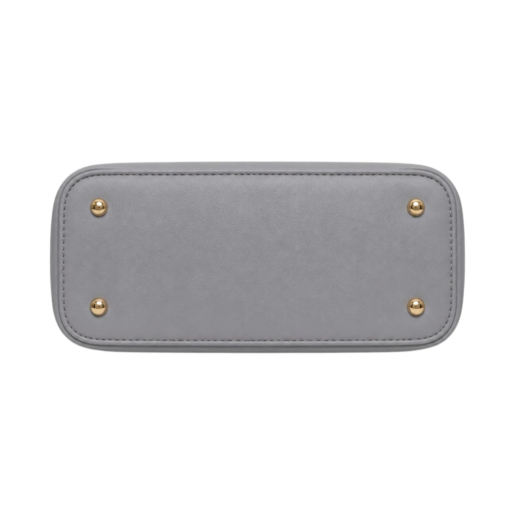 The Lady Cartel Grey Leather Tote Bag for Women