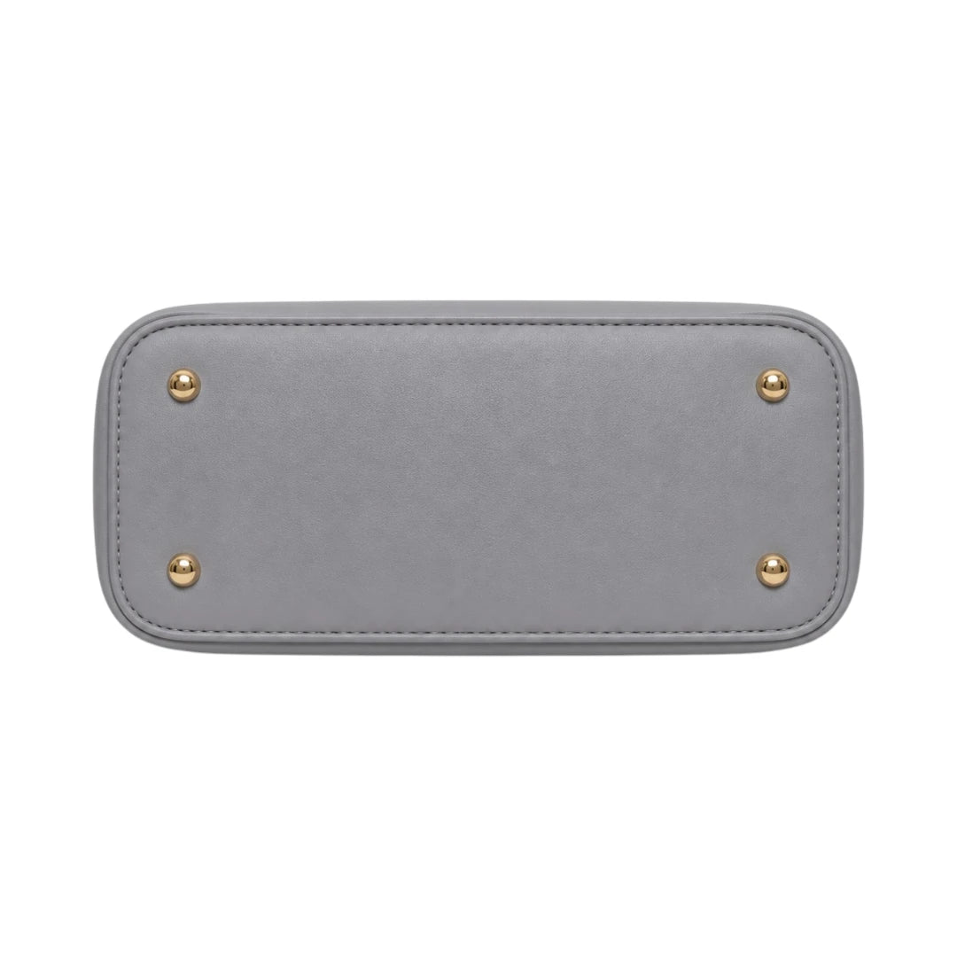 The Lady Cartel Grey Leather Tote Bag for Women