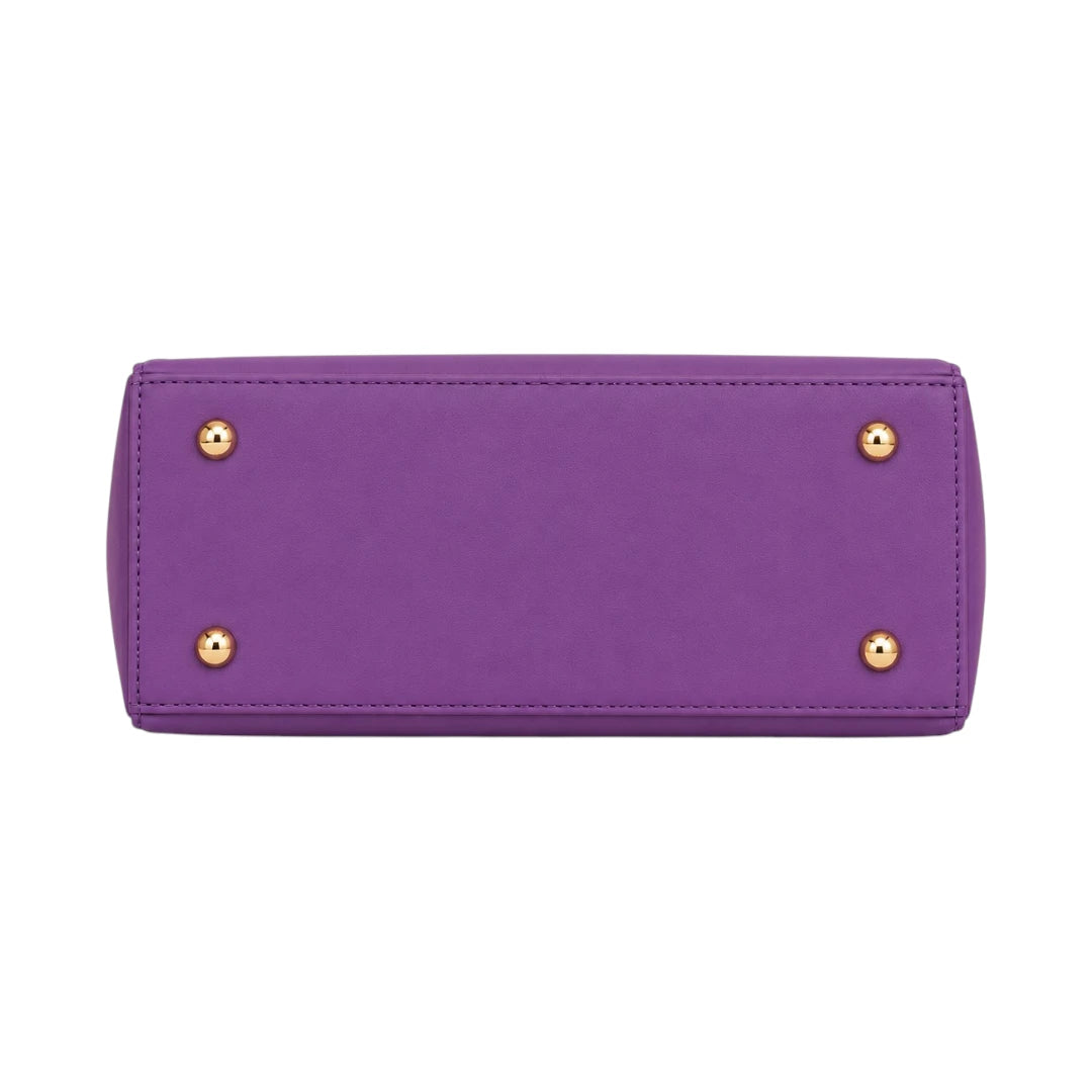 The Lady Cartel Purple Quilted Studded Tote Bag for Women