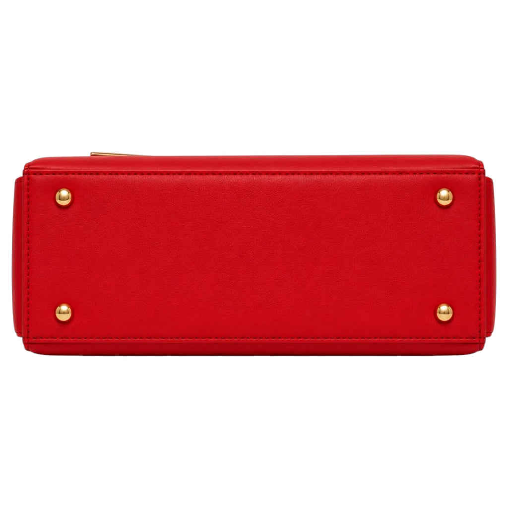 The Lady Cartel Red Luxe Leather Tote Bag for Women