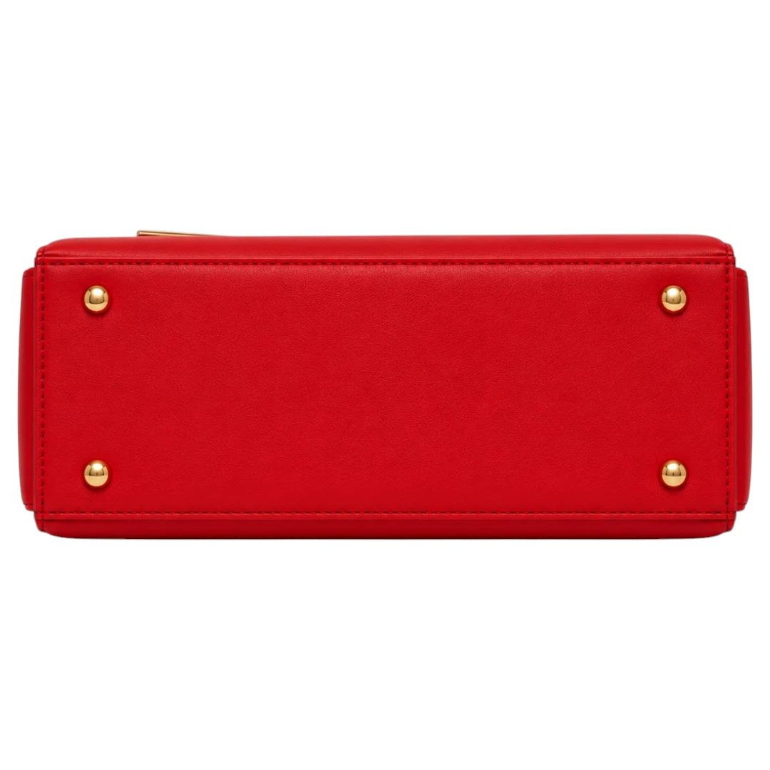 The Lady Cartel Red Luxe Leather Tote Bag for Women